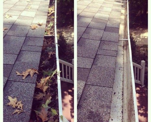 Before & After Houston Gutter Cleaning