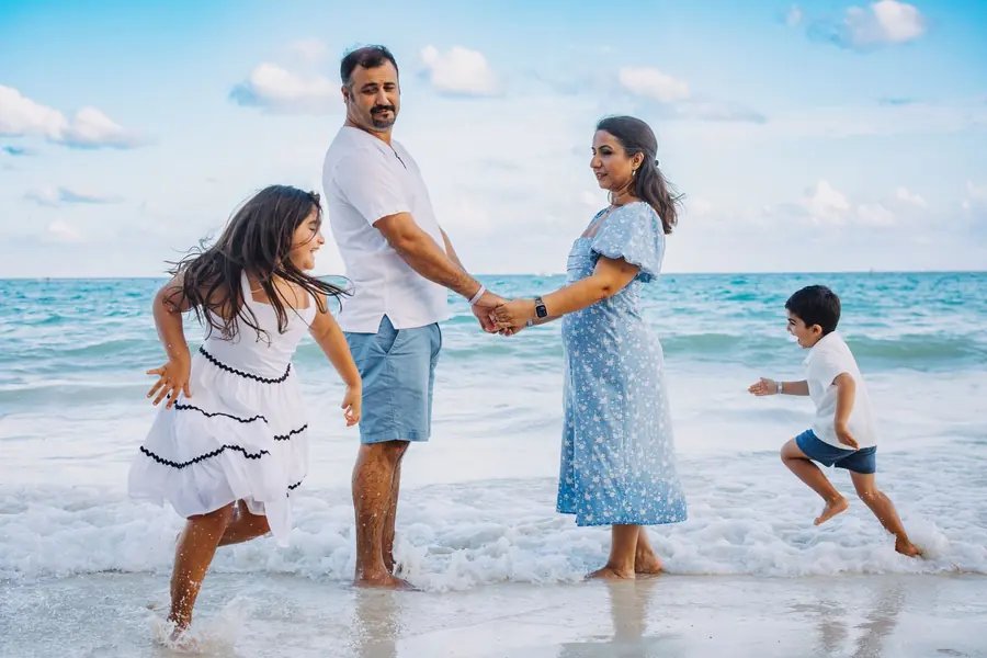 Arman and Farah with their children Aava and Aara